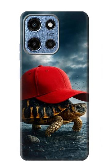 S4056 Tortue de Madagascar à bonnet rouge Etui Coque Housse pour Motorola Moto G 5G (2025)