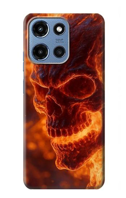 S4062 Crâne de feu Etui Coque Housse pour Motorola Moto G 5G (2025)