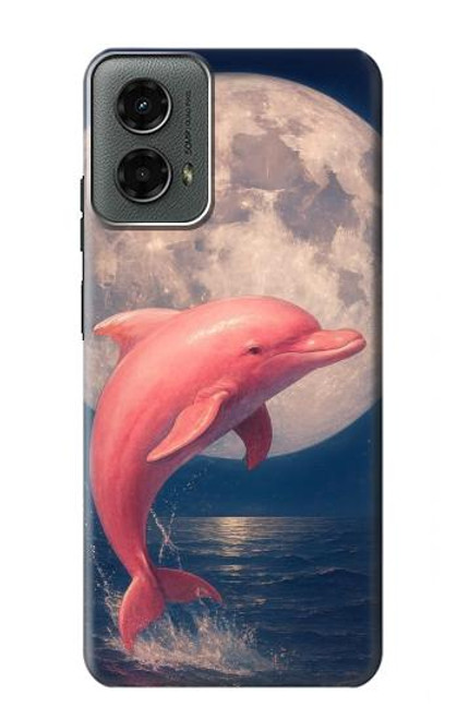 S4045 Nuit de lune de dauphin Etui Coque Housse pour Motorola Moto G 5G (2024)