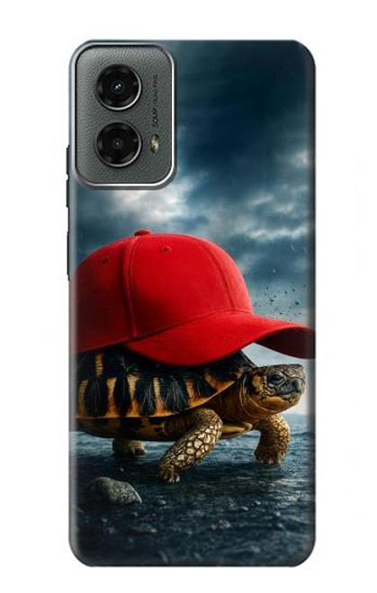 S4056 Tortue de Madagascar à bonnet rouge Etui Coque Housse pour Motorola Moto G 5G (2024)