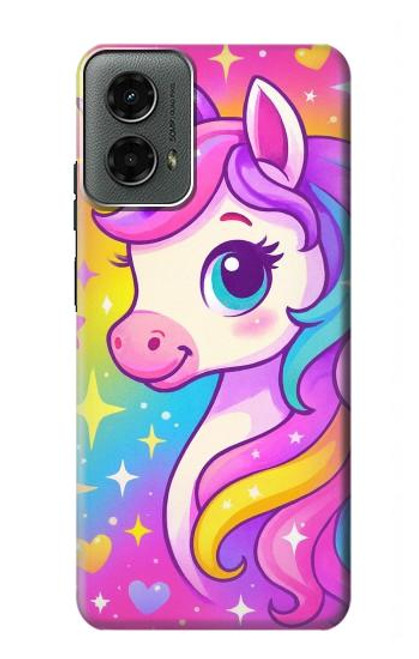S4057 Licorne mignonne dessin animé Etui Coque Housse pour Motorola Moto G 5G (2024)