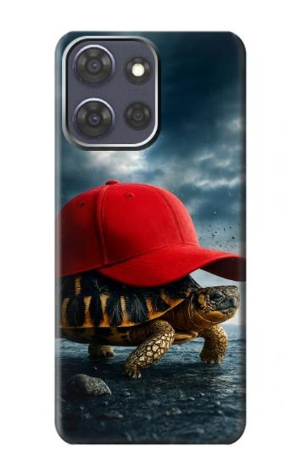 S4056 Tortue de Madagascar à bonnet rouge Etui Coque Housse pour Motorola Moto G Power (2025)