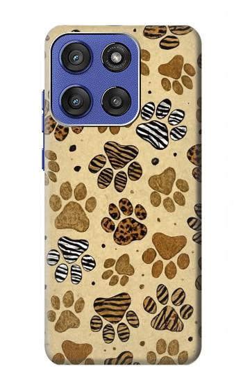 S4032 Empreinte de patte d'animal sauvage Etui Coque Housse pour Motorola Moto G Stylus 5G (2025,2026), Edge 60 Stylus