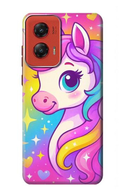 S4057 Licorne mignonne dessin animé Etui Coque Housse pour Motorola Moto G Stylus 5G (2024)