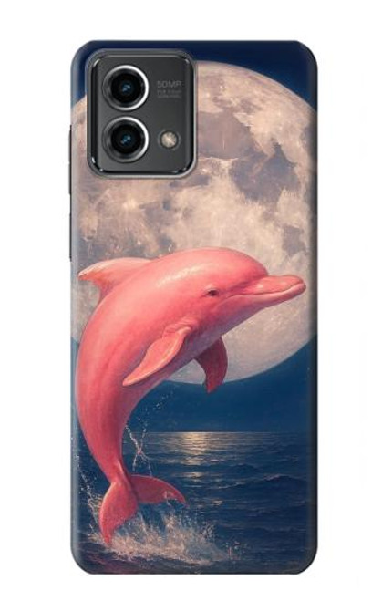 S4045 Nuit de lune de dauphin Etui Coque Housse pour Motorola Moto G Stylus 5G (2023)