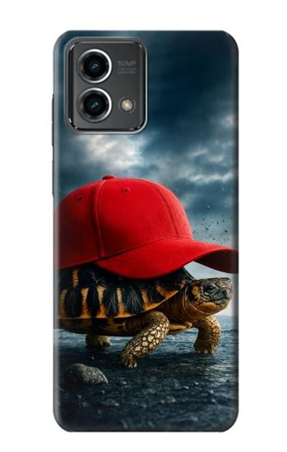 S4056 Tortue de Madagascar à bonnet rouge Etui Coque Housse pour Motorola Moto G Stylus 5G (2023)