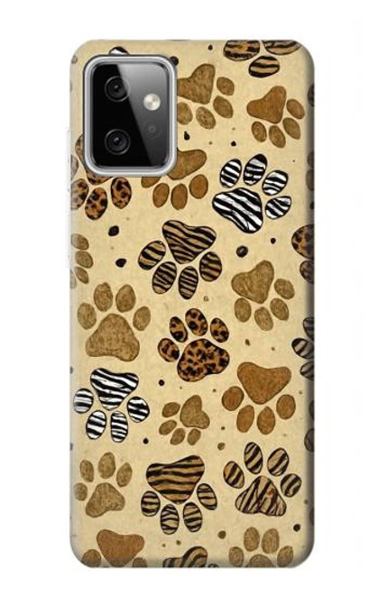 S4032 Empreinte de patte d'animal sauvage Etui Coque Housse pour Motorola Moto G Power (2023) 5G