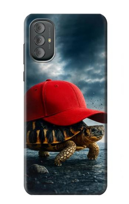 S4056 Tortue de Madagascar à bonnet rouge Etui Coque Housse pour Motorola Moto G Power 2022, G Play 2023