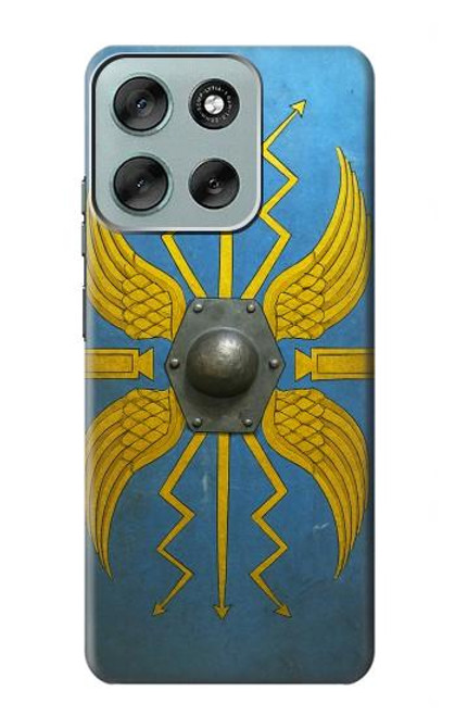 S4052 Bouclier romain bleu Etui Coque Housse pour Motorola Moto G56