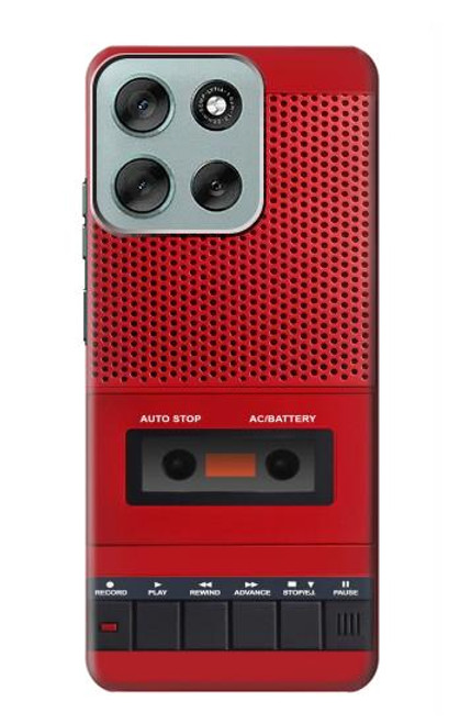 S4073 Cassette rouge vintage Graphique du joueur Etui Coque Housse pour Motorola Moto G56