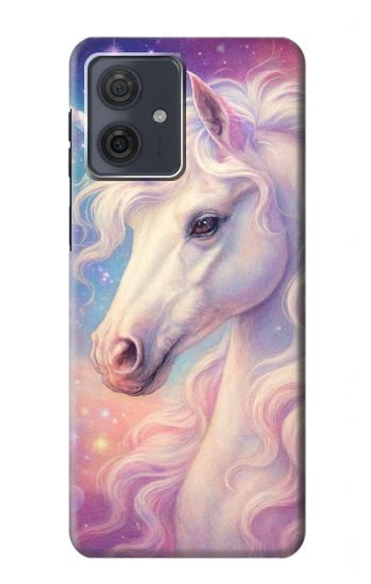 S4054 Licorne fantastique Etui Coque Housse pour Motorola Moto G54