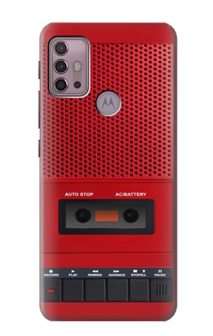 S4073 Cassette rouge vintage Graphique du joueur Etui Coque Housse pour Motorola Moto G30, G20, G10