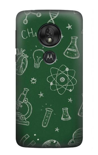 S4059 Graphisme scientifique sur tableau noir Etui Coque Housse pour Motorola Moto G7 Power
