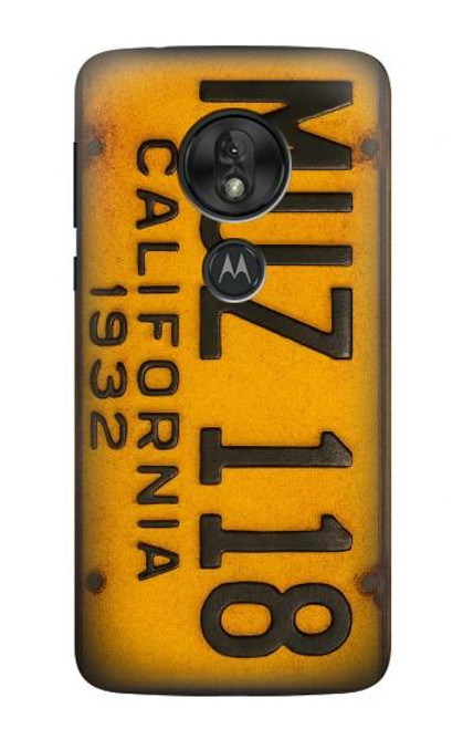 S4060 Plaque d'immatriculation vintage de Californie Etui Coque Housse pour Motorola Moto G7 Power