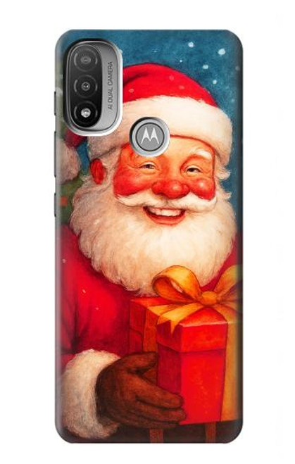 S4046 Joyeux Père Noël Etui Coque Housse pour Motorola Moto E20,E30,E40