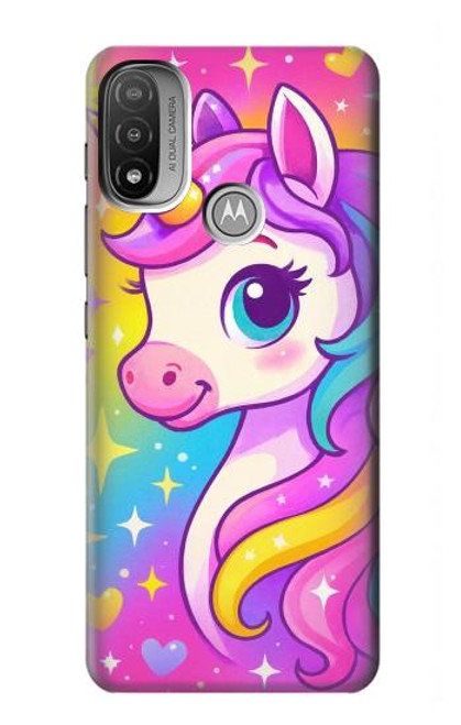 S4057 Licorne mignonne dessin animé Etui Coque Housse pour Motorola Moto E20,E30,E40