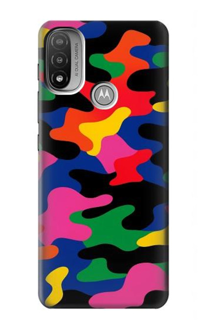 S4072 Camouflage coloré Etui Coque Housse pour Motorola Moto E20,E30,E40