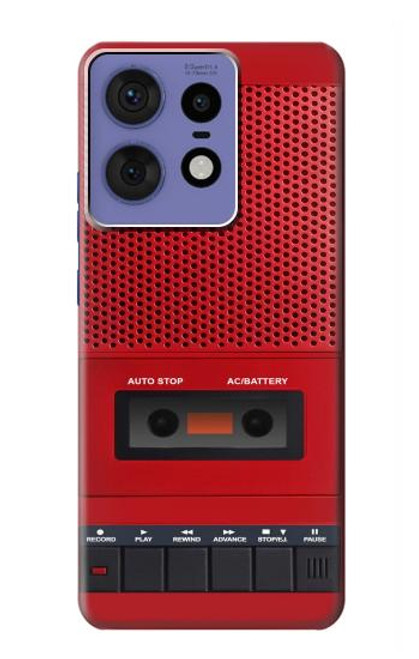 S4073 Cassette rouge vintage Graphique du joueur Etui Coque Housse pour Motorola Edge 50 Pro