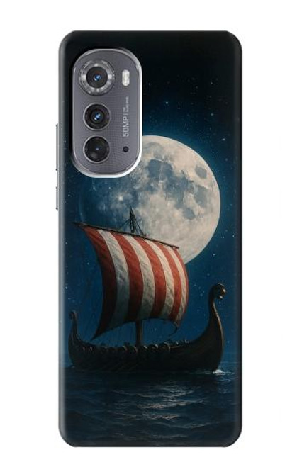 S4040 Navire de guerre viking Etui Coque Housse pour Motorola Edge (2022)
