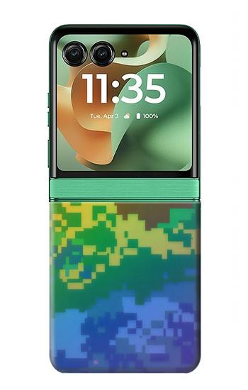 S4047 Camouflage LGBTQ Etui Coque Housse pour Motorola Razr 70+,60+, Razr+ (2026, 2025, 2024)