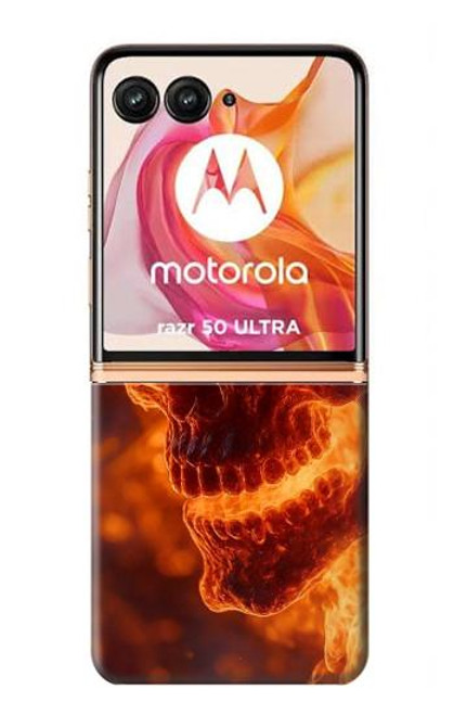 S4062 Crâne de feu Etui Coque Housse pour Motorola Razr 50 Ultra