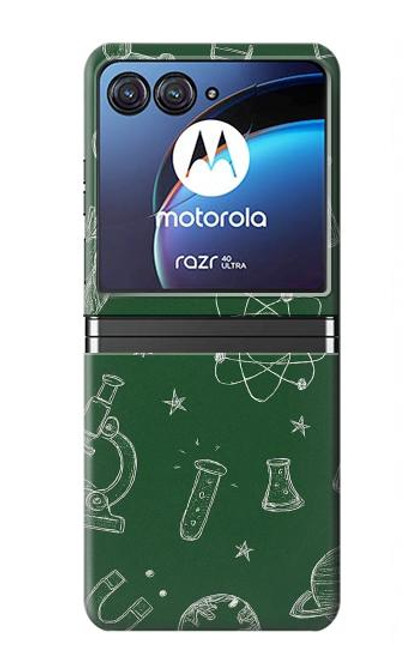 S4059 Graphisme scientifique sur tableau noir Etui Coque Housse pour Motorola Razr 40 Ultra