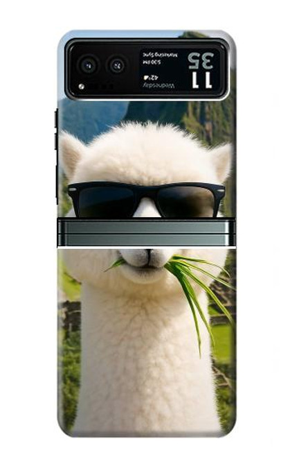 S4069 Lunettes de soleil alpaga Etui Coque Housse pour Motorola Razr 40