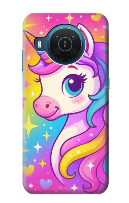 S4057 Licorne mignonne dessin animé Etui Coque Housse pour Nokia X20