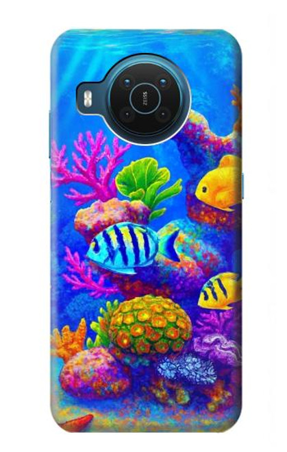 S4058 Aquarium coloré Etui Coque Housse pour Nokia X20