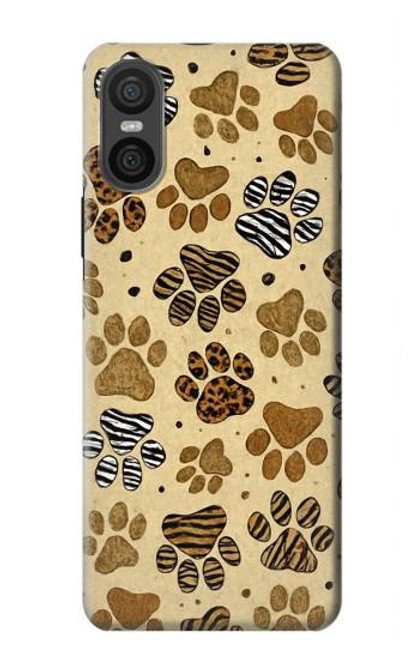 S4032 Empreinte de patte d'animal sauvage Etui Coque Housse pour Sony Xperia 10 VI