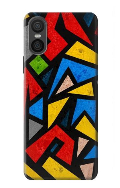 S4044 Art urbain abstrait Etui Coque Housse pour Sony Xperia 10 VI