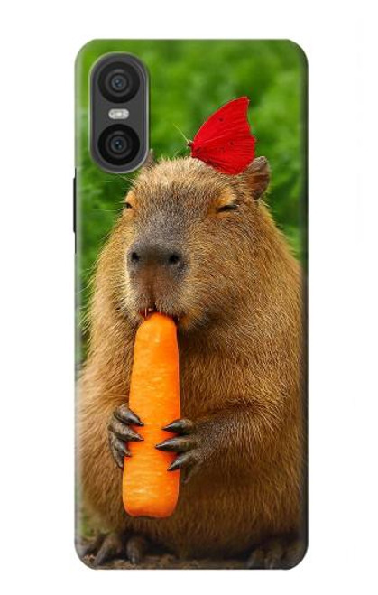 S4068 Papillon capybara Etui Coque Housse pour Sony Xperia 10 VI