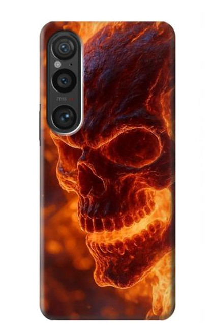 S4062 Crâne de feu Etui Coque Housse pour Sony Xperia 1 VI