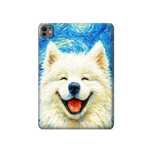 S4064 Chien souriant La Nuit étoilée de Van Gogh Etui Coque Housse pour iPad Pro 11 (2024)
