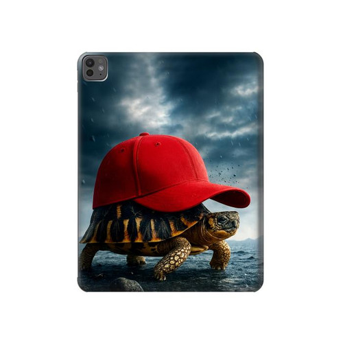S4056 Tortue de Madagascar à bonnet rouge Etui Coque Housse pour iPad Pro 13 (2024,2025), Air 13 2026