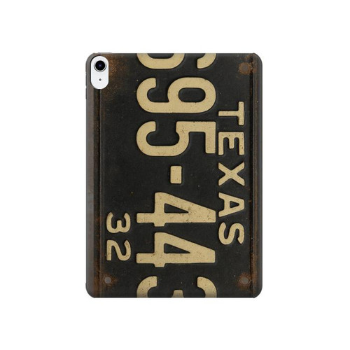 S4061 Plaque d'immatriculation vintage du Texas Etui Coque Housse pour iPad 10.9 (2025,2022)