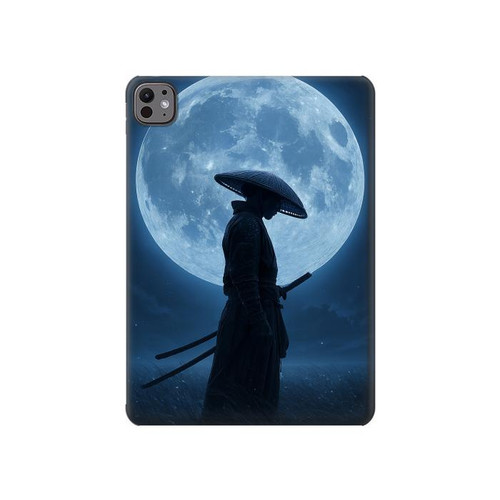 S4034 Nuit de lune de samouraï Etui Coque Housse pour iPad Air (2022, 2020), Air 11 (2024,2025), Pro 11 (2022)