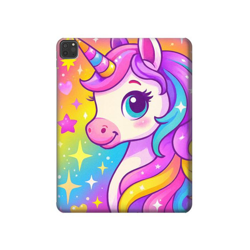 S4057 Licorne mignonne dessin animé Etui Coque Housse pour iPad Pro 11 (2021,2020,2018, 3rd, 2nd, 1st)