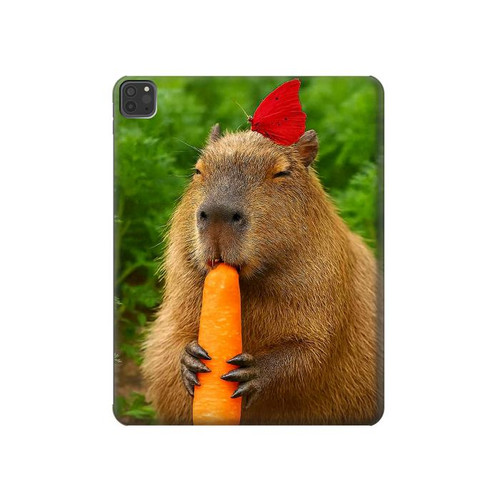 S4068 Papillon capybara Etui Coque Housse pour iPad Pro 11 (2021,2020,2018, 3rd, 2nd, 1st)