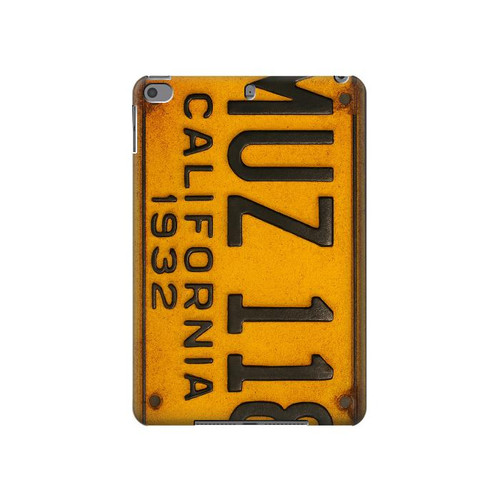 S4060 Plaque d'immatriculation vintage de Californie Etui Coque Housse pour iPad mini 4, iPad mini 5, iPad mini 5 (2019)