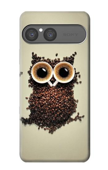 S0360 café Chouette Etui Coque Housse pour Sony Xperia 10 VII, 10 VIII