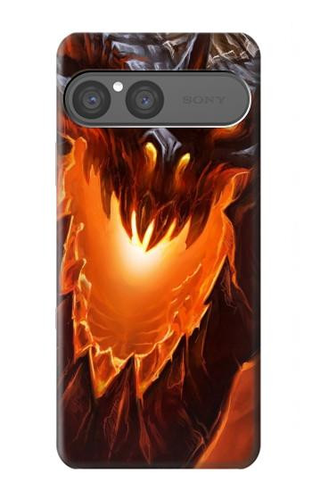 S0414 Dragon de feu Etui Coque Housse pour Sony Xperia 10 VII, 10 VIII