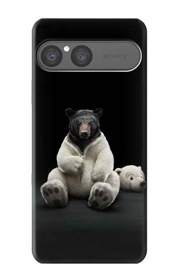 S0878 Ours noir Etui Coque Housse pour Sony Xperia 10 VII