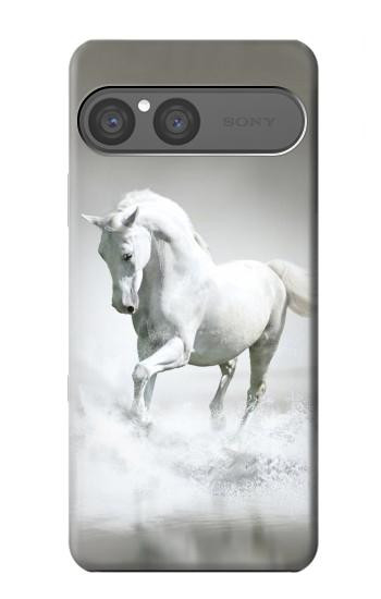 S0932 Cheval Blanc Etui Coque Housse pour Sony Xperia 10 VII, 10 VIII