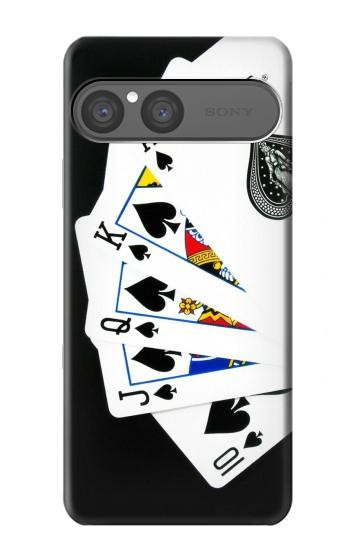 S1078 Poker Royal Flush droite Etui Coque Housse pour Sony Xperia 10 VII