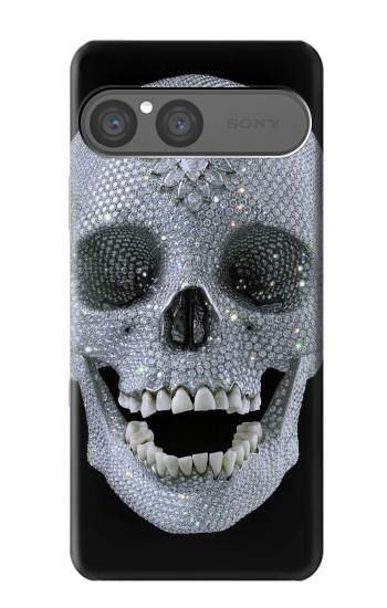 S1286 Crâne de diamant Etui Coque Housse pour Sony Xperia 10 VII