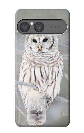 S1566 Milou Blanc Chouette Chouette Etui Coque Housse pour Sony Xperia 10 VII, 10 VIII