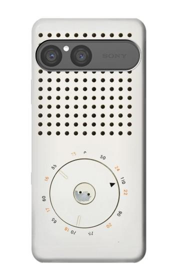 S1857 Rétro transistor radio Etui Coque Housse pour Sony Xperia 10 VII