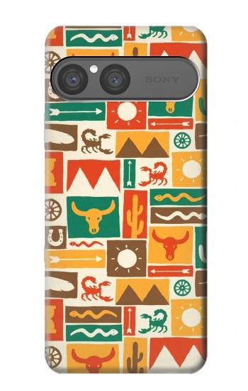 S1873 Motif de l'Ouest Etui Coque Housse pour Sony Xperia 10 VII