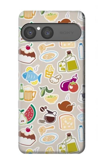 S2321 Aliments et boissons sans soudure Etui Coque Housse pour Sony Xperia 10 VII